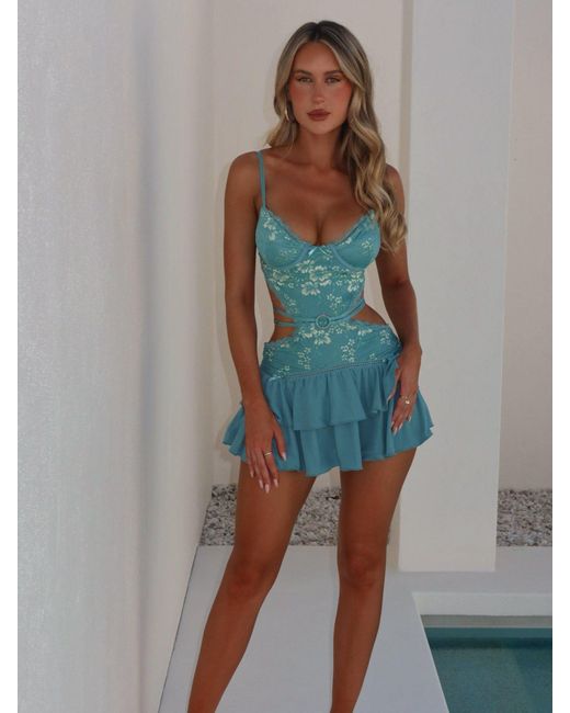 Outcast Santana Mini Dress in Blue | Lyst Outcast Santana Mini Dress in Blue | Lyst