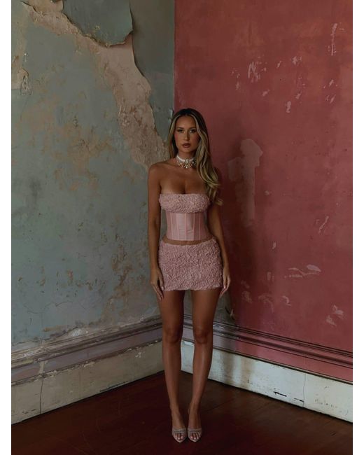 Outcast Brown Zofia Mini Skirt Rose