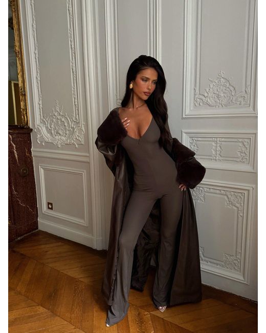 Outcast Brown Imani Jumpsuit Taupe