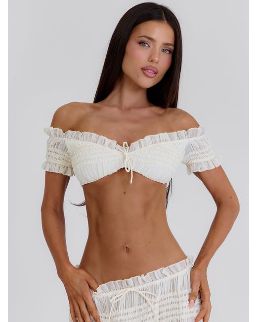 Outcast Black Cassidee Crop Top Cream