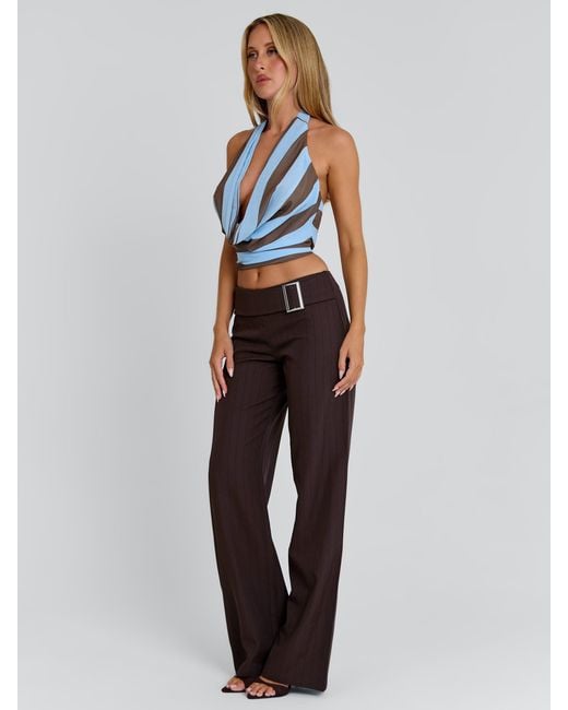 Outcast Brown Elysa Pant Pinstripe
