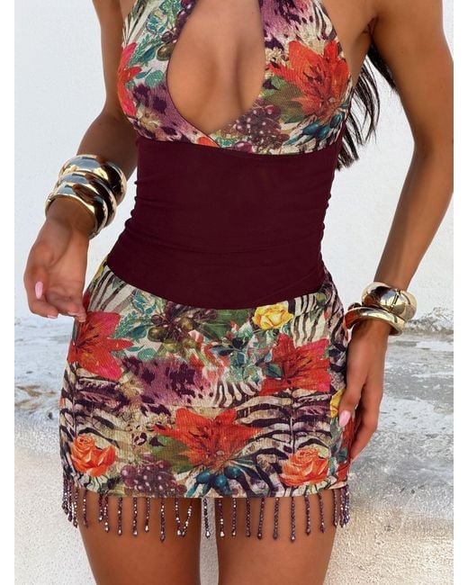 Outcast Red Adelei Mini Dress Venice