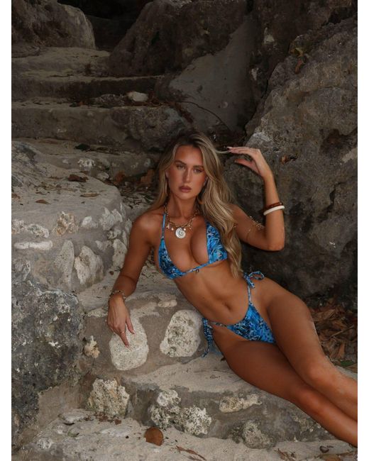 Outcast Green Paloma Bikini Bottoms Azure Wings