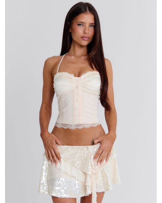 Outcast White Stacy Mini Skirt