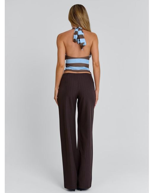 Outcast Brown Elysa Pant Pinstripe
