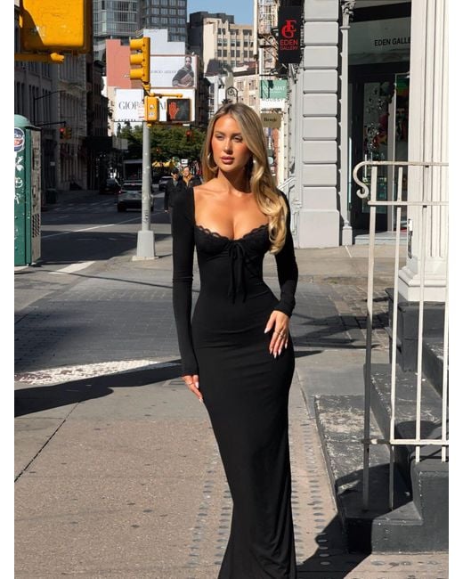 Outcast Black Dionne Long Sleeve Maxi Dress