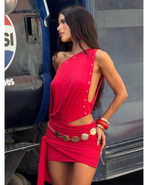 Outcast Red Othellio Mini Dress