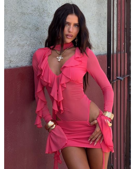 Outcast Pink Avaline Mini Dress