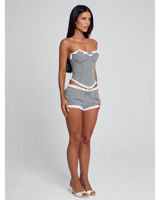 Outcast Blue Junnie Short Gingham