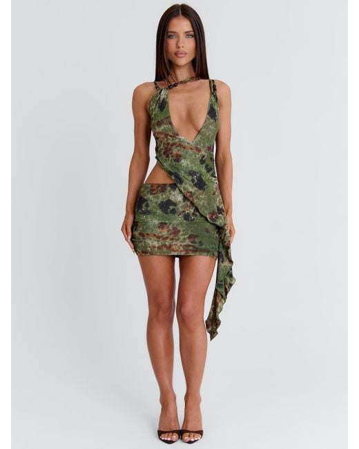 Outcast Green Harmoney Mini Dress Karla