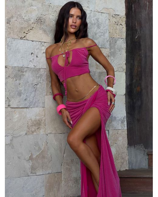 Outcast Pink Hallee Maxi Skirt