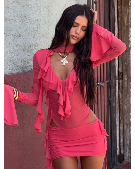 Outcast Pink Avaline Mini Dress