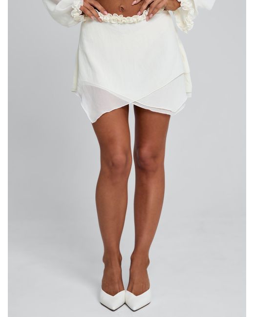 Outcast White Mae Mini Skirt Ivory