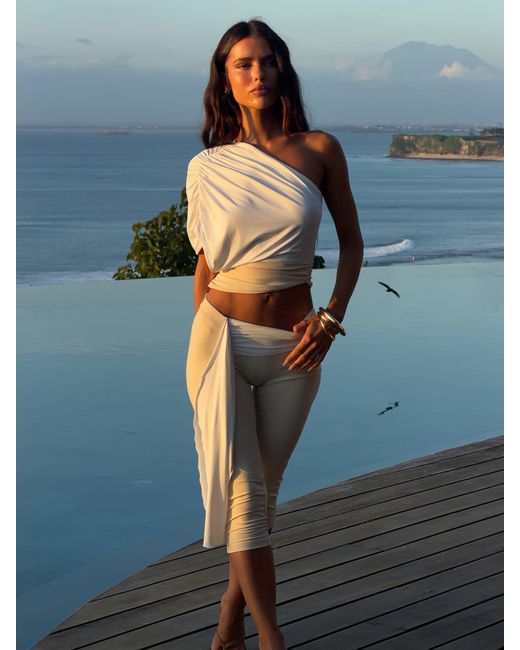 Outcast White Linday Crop Top And Cream