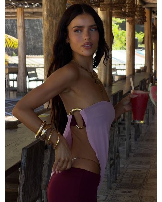 Outcast Purple Lucylle Capri Jumpsuit And Burgundy