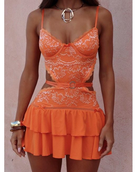 Outcast Santana Mini Dress in Orange | Lyst Outcast Santana Mini Dress in Orange | Lyst