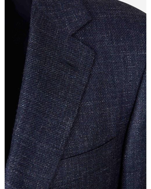 Americana Recta Canali de hombre de color Blue