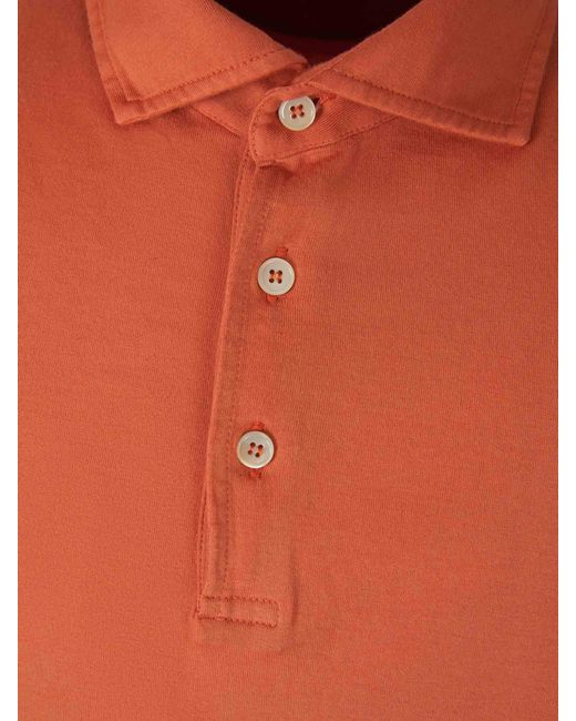 Polo Liso Algodón Santa Eulalia de hombre de color Orange