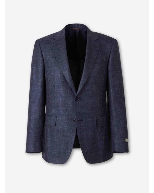 Americana Recta Canali de hombre de color Blue