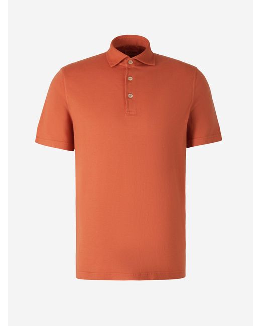 Polo Liso Algodón Santa Eulalia de hombre de color Orange