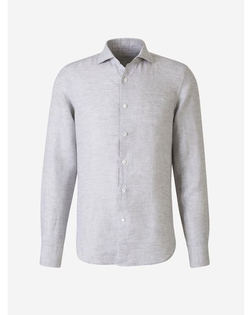Camisa Lino Lisa Santa Eulalia de hombre de color Gray