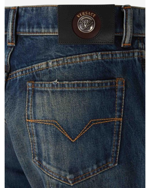 Jeans Rectos Versace de color Blue