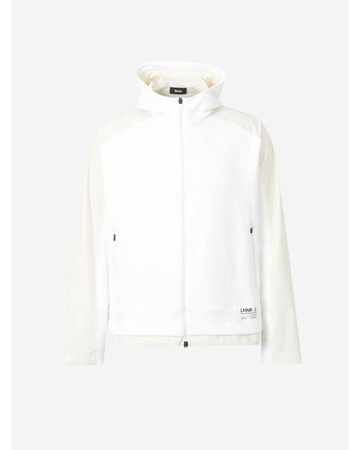 Sudadera Cremallera Capucha Herno de hombre de color White