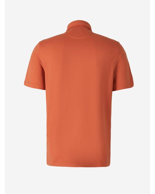 Polo Liso Algodón Santa Eulalia de hombre de color Orange