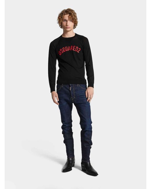 Jeans Straight Algodón DSquared² de hombre de color Blue