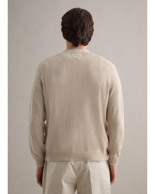 Cardigan di Piombo Contemporary in Natural da Uomo