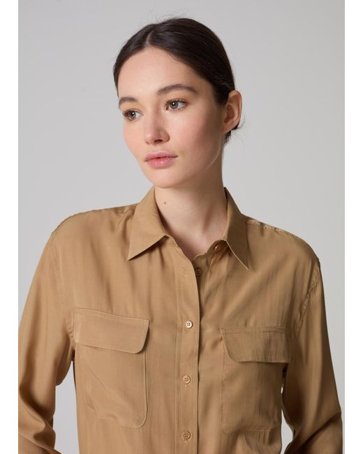 Camicia Relaxed Fit di Piombo in Natural