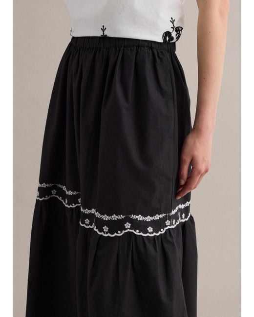 Gonna Lunga Blu di Piombo in Black