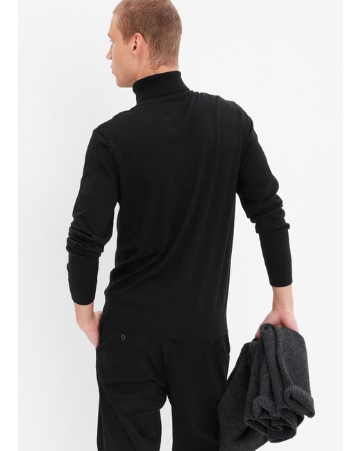Pullover in lana merino a collo alto di Gap in Black da Uomo
