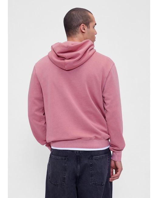 Felpa Con Cappuccio E Tasca A Marsupio, Uomo, Taglia di Gap in Pink da Uomo