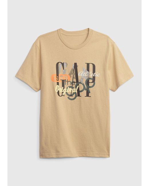 T-shirt Con Stampa Logo Athletics Graffiti di Gap in Natural da Uomo