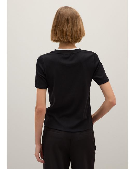 T-Shirt Nera Regular Fit, Donna, Taglia di Piombo in Black