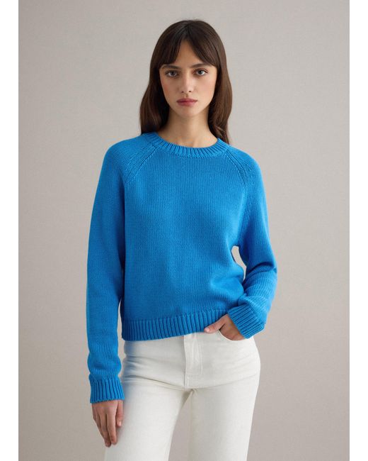 Pullover Girocollo di Piombo in Blue