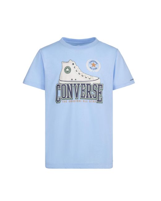 T-Shirt Girocollo Con Stampa Grafica Shoe, , , Taglia di Converse in Blue