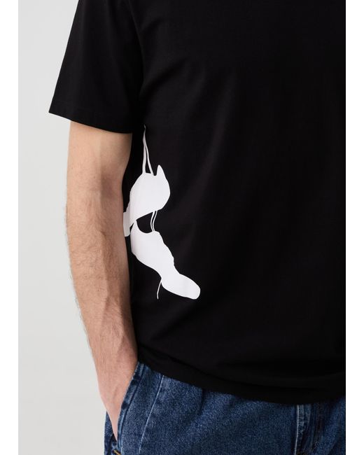 T-Shirt Girocollo Con Stampa Mare Fuori, Uomo, , Taglia di OVS in Black da Uomo