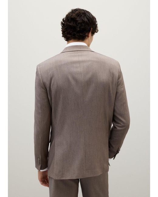 Blazer Melange Slim Fit, Uomo, Taglia di Piombo in Gray da Uomo