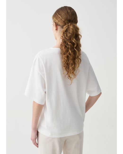 Ovs , T-Shirt Con Paillettes Maniche A Kimono, Donna, , Taglia di OVS in White