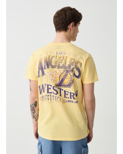 T-Shirt Con Stampa Los Angeles Lakers, Uomo, , Taglia di Nba in Blue da Uomo