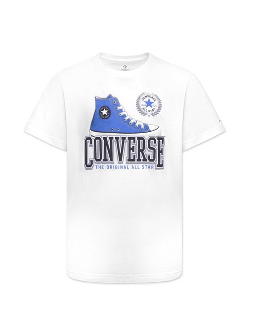 T-Shirt Girocollo Con Stampa Grafica Shoe, , , Taglia di Converse in White