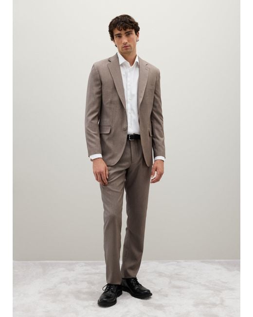 Blazer Melange Slim Fit, Uomo, Taglia di Piombo in Gray da Uomo