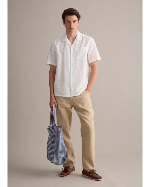 Borsa Shopper Blu A Righe di Piombo in Blue da Uomo