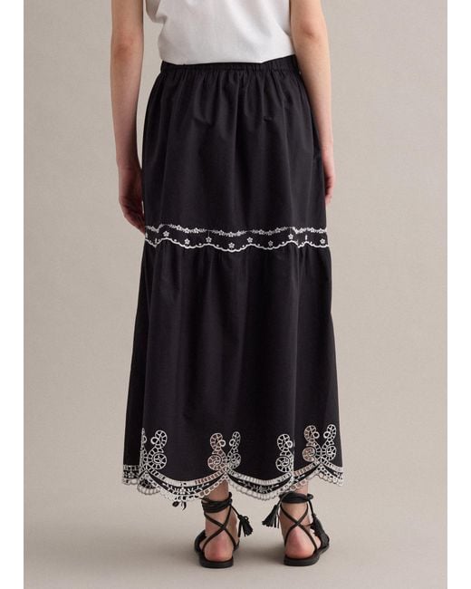 Gonna Lunga Blu di Piombo in Black