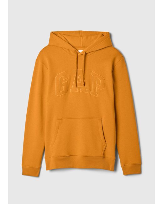 Felpa con cappuccio ricamo logo di Gap in Orange da Uomo