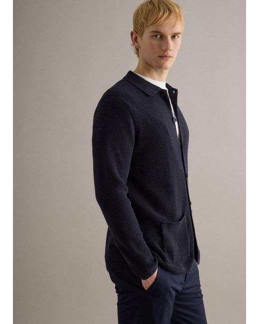 Cardigan di Piombo Contemporary in Blue da Uomo