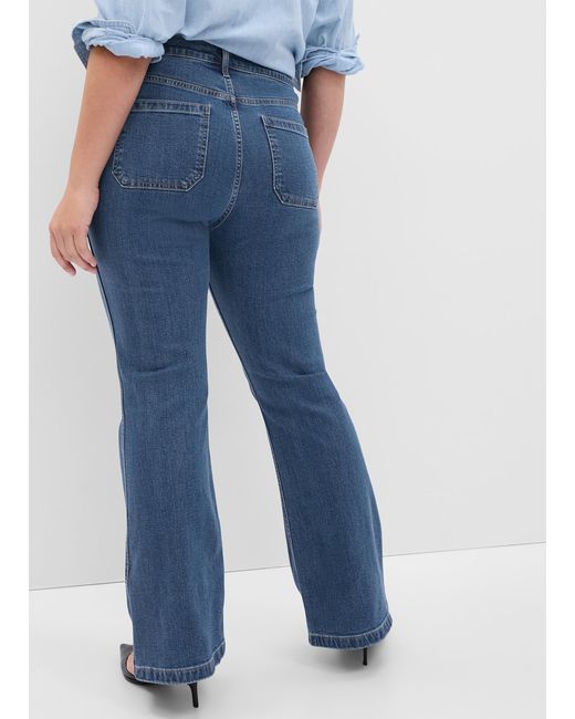 Jeans Flare Fit A Vita Alta, Donna, , Taglia di Gap in Blue