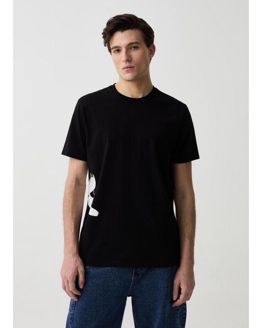 T-Shirt Girocollo Con Stampa Mare Fuori, Uomo, , Taglia di OVS in Black da Uomo